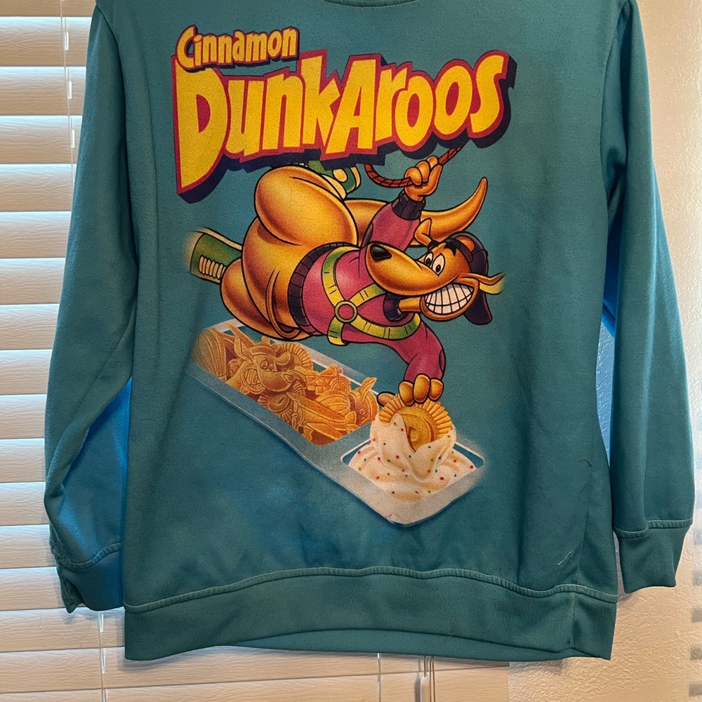 Cinnamon DunkAroos Graphic Men's Sweater - Teal